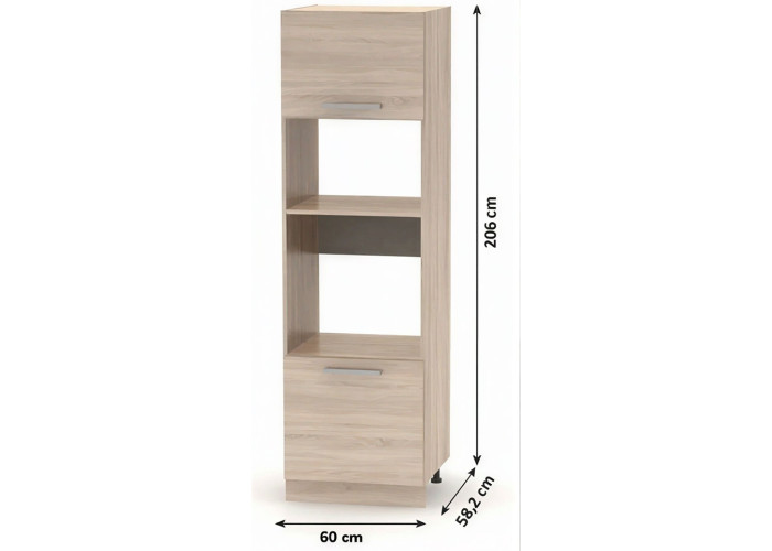 NOVA PLUS NOPL-084-00 dub sonoma, skrinka na vstavanú rúru a mikrovlnku v šírke 60 cm NOVA PLUS NOPL-084-00 dub sonoma, skrinka na vstavanú rúru a mikrovlnku v šírke 60 cm