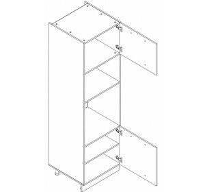 NOVA PLUS NOPL-084-00 dub sonoma, skrinka na vstavanú rúru a mikrovlnku v šírke 60 cm