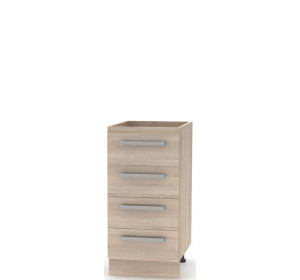 NOVA PLUS NOPL-055-0S dub sonoma, dolná 4-zásuvková skrinka v šírke 40 cm