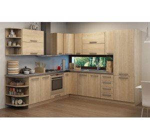 NOVA PLUS NOPL-001-0H dub sonoma, horná otvorená skrinka v šírke 30 cm