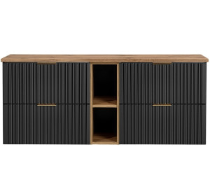 ADEL čierna 82-140-DW skrinka pod umývadlo 140 cm