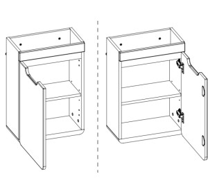 ARUBA Cosmos 826 skrinka s umývadlom 40 cm