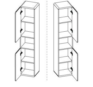 ARUBA Cosmos 800, vysoká skrinka do kúpelne 