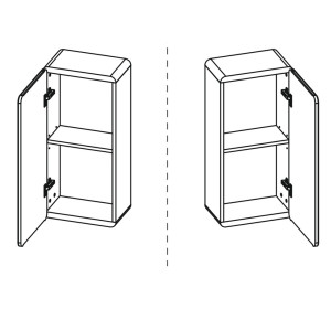 ARUBA Cosmos 830, horná závesná skrinka do kúpelne 