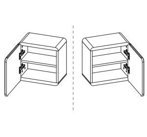 ARUBA Cosmos 831, horná závesná skrinka do kúpelne 