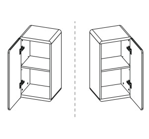ARUBA Cosmos 810, závesná skrinka do kúpelne 