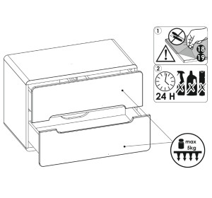 ARUBA dub craft zlatý 829, skrinka pod umývadlo 80 cm