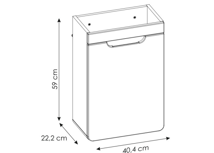 ARUBA dub craft zlatý 826 skrinka s umývadlom 40 cm