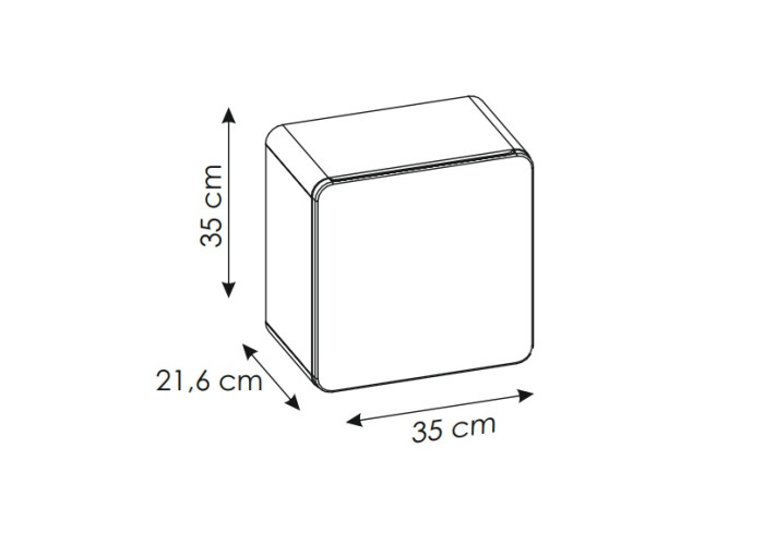 ARUBA dub craft zlatý 831, závesná skrinka do kúpelne 