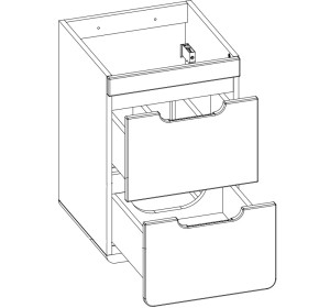 ARUBA white 823, skrinka pod umývadlo 40 cm ARUBA white 823, skrinka pod umývadlo 40 cm