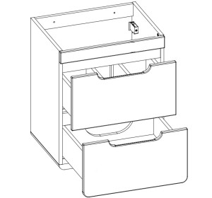 ARUBA white 824, skrinka pod umývadlo 50 cm ARUBA white 824, skrinka pod umývadlo 50 cm