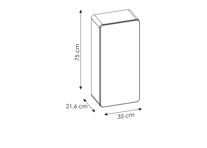 ARUBA white 830, závesná skrinka do kúpelne 