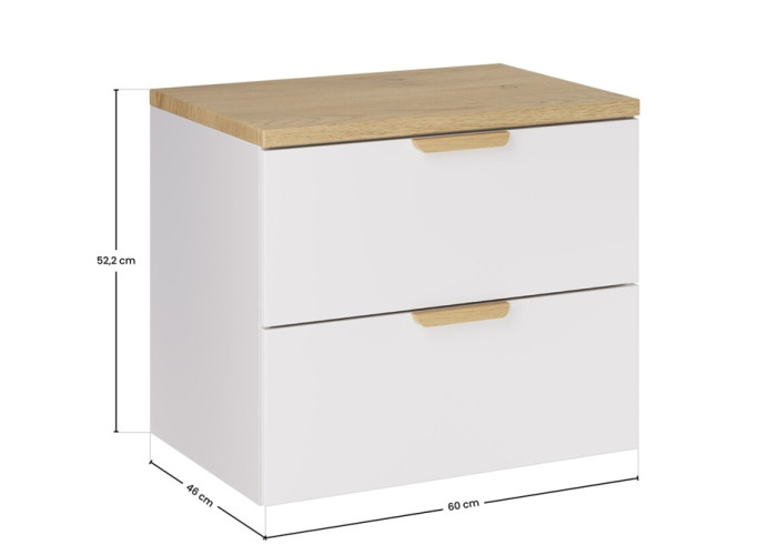 ASTER white 82-60-46-DCR skrinka pod umývadlo 60 cm ASTER white 82-60-46-DCR skrinka pod umývadlo 60 cm