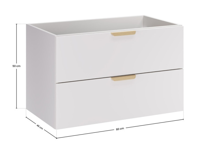 ASTER white 82-80-46-2S skrinka pod umývadlo 80 cm