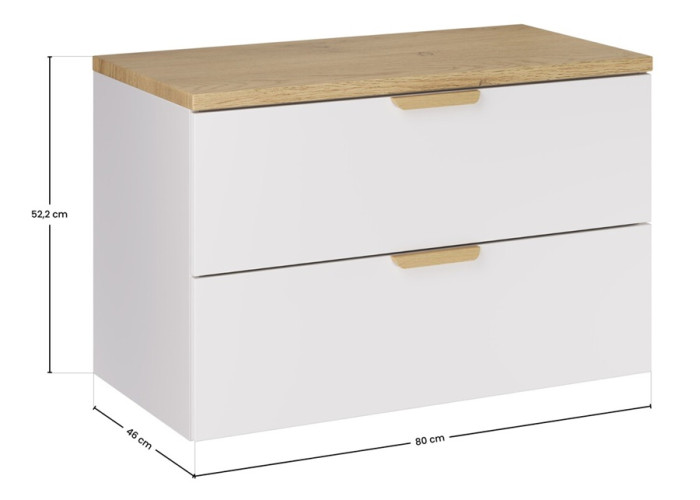 ASTER white 82-80-46-DCR skrinka pod umývadlo 80 cm