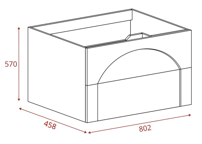 AURA kašmír K80D2 závesná skrinka pod umývadlo 80 cm AURA kašmír K80D2 závesná skrinka pod umývadlo 80 cm