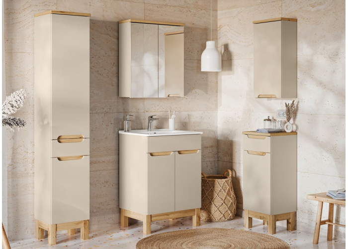 BALI cashmere 84-80, závesná skrinka so zrkadlom