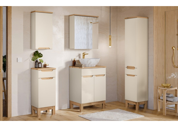 BALI cashmere 84-80, závesná skrinka so zrkadlom