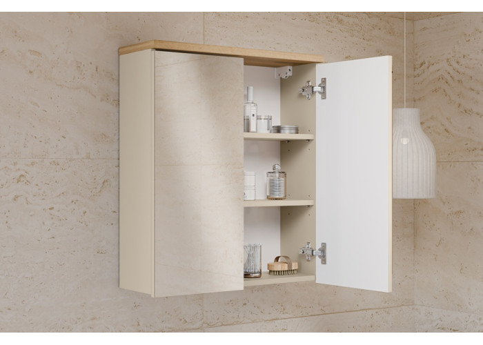 BALI cashmere 84-80, závesná skrinka so zrkadlom