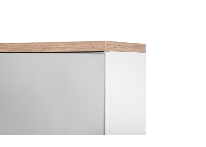 BALI white 841, závesná skrinka so zrkadlom 80 cm