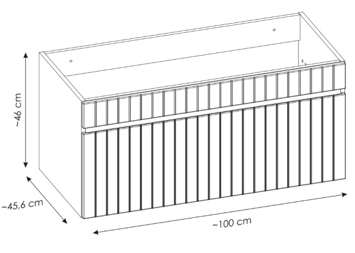 ICONIC cashmere 82-100-D-1S-DE skrinka pod umývadlo 100 cm