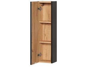 COIN čierna/dub 830, závesná skrinka do kúpelne 