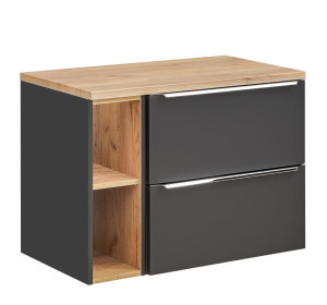 COIN čierna/dub 820-60-20-D skrinka pod umývadlo 80 cm