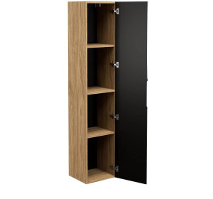 LUXOR Black 80-01-1D vysoká skrinka do kúpelne 