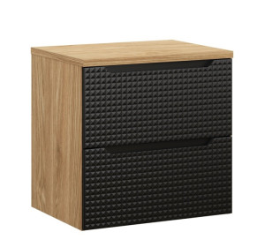 LUXOR Black 82-60-2S-D závesná skrinka pod umývadlo 60 cm