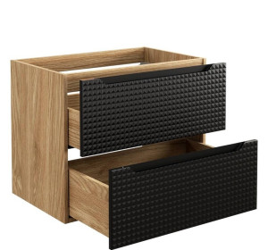 LUXOR Black 82-70-2S závesná skrinka pod umývadlo 70 cm