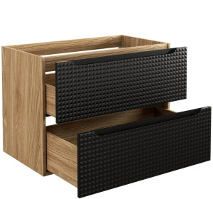 LUXOR Black 82-80-2S závesná skrinka pod umývadlo 80 cm