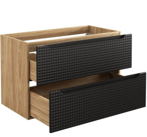 LUXOR Black 82-90-2S závesná skrinka pod umývadlo 90 cm