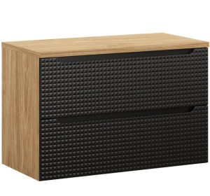 LUXOR Black 82-90-2S-D závesná skrinka pod umývadlo 90 cm