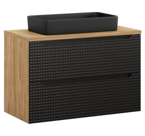 LUXOR Black 82-90-2S-DU skrinka s umývadlom 90 cm