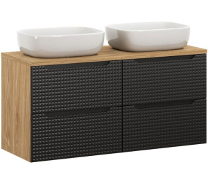 LUXOR Black 82-120-60-60-DU skrinka s umývadlami 120 cm