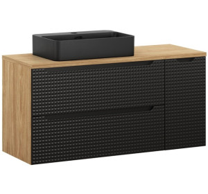 LUXOR Black 82-120-90-30-DU skrinka s umývadlom 120 cm
