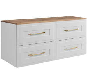 CLASSIC biely W120DC závesná skrinka pod umývadlo 120 cm