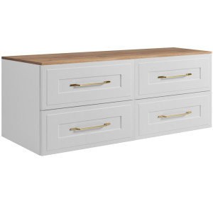 CLASSIC biely W160DC závesná skrinka pod umývadlo 160 cm