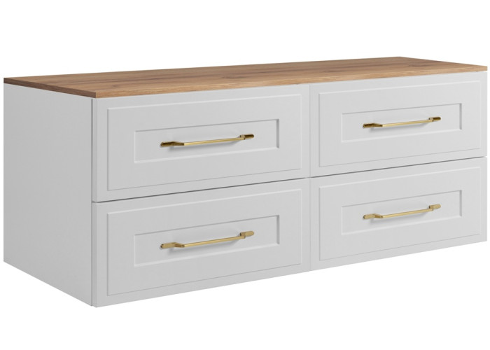 CLASSIC biely W160DC závesná skrinka pod umývadlo 160 cm