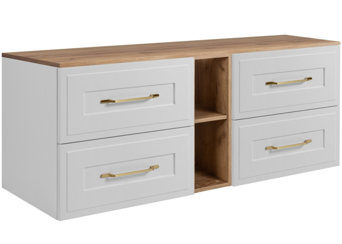 CLASSIC biely W180DC závesná skrinka pod umývadlo 180 cm