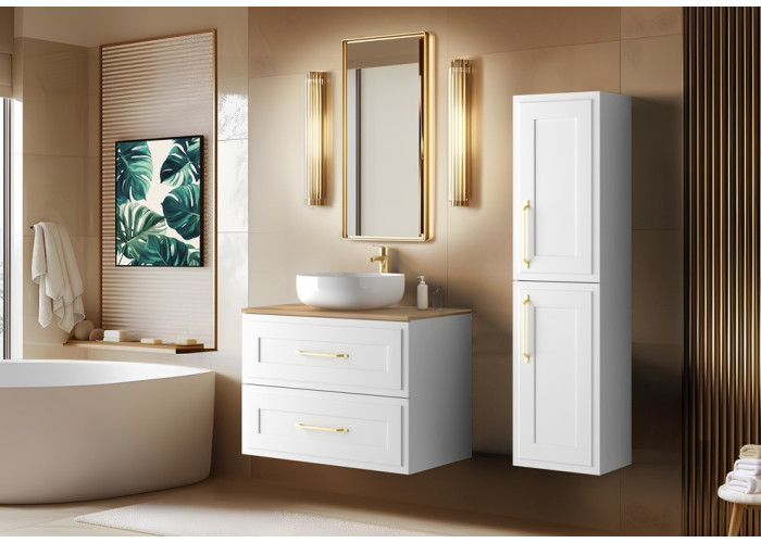 CLASSIC biely W140DC závesná skrinka pod umývadlo 140 cm