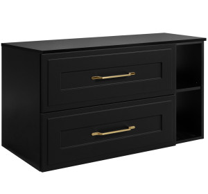 CLASSIC čierny B100DB závesná skrinka pod umývadlo 100 cm