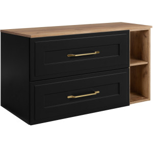 CLASSIC čierny B100DC závesná skrinka pod umývadlo 100 cm