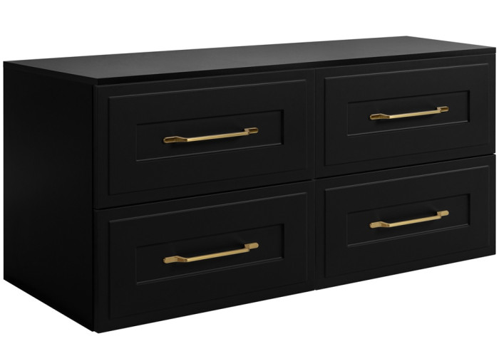 CLASSIC čierny B120DB závesná skrinka pod umývadlo 120 cm