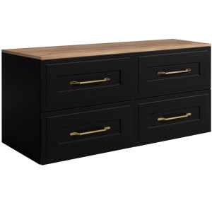 CLASSIC čierny B120DC závesná skrinka pod umývadlo 120 cm