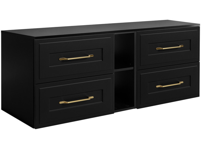 CLASSIC čierny B140DB závesná skrinka pod umývadlo 140 cm CLASSIC čierny B140DB závesná skrinka pod umývadlo 140 cm