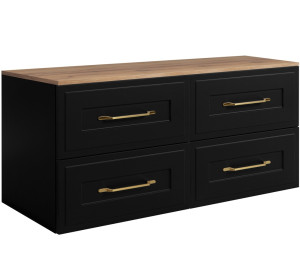 CLASSIC čierny B160DC závesná skrinka pod umývadlo 160 cm