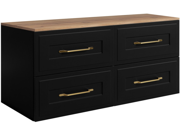 CLASSIC čierny B160DC závesná skrinka pod umývadlo 160 cm CLASSIC čierny B160DC závesná skrinka pod umývadlo 160 cm