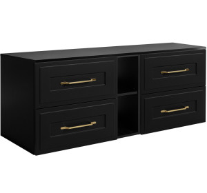 CLASSIC čierny B180DB závesná skrinka pod umývadlo 180 cm