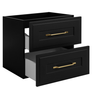 CLASSIC čierny B120DB závesná skrinka pod umývadlo 120 cm